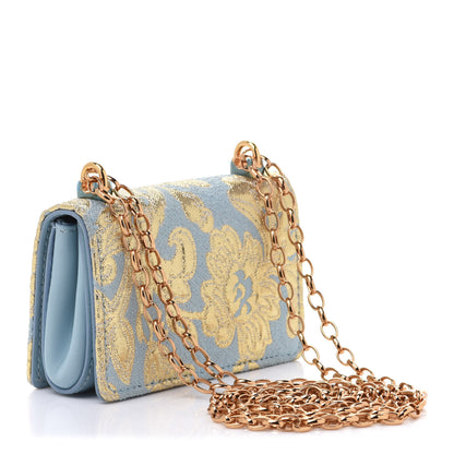 Dolce & Gabbana Brocade Micro DG Girls Shoulder Bag Light Blue 3 of 9