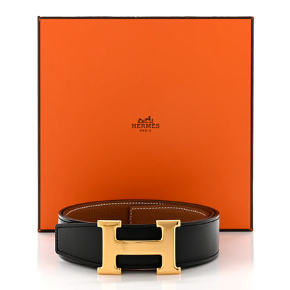 Hermes Box Togo 32mm H Belt 85 Black Gold 4 of 4