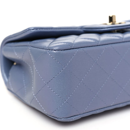 Chanel Iridescent Lambskin Quilted Mini Rectangular Flap Light Purple 9 of 10