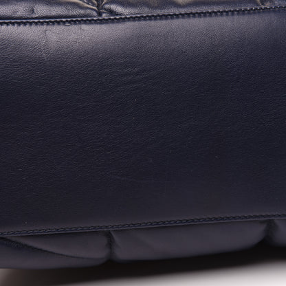 Saint Laurent Lambskin Quilted Small Loulou Puffer Monogram Chain Satchel Navy 23 of 24
