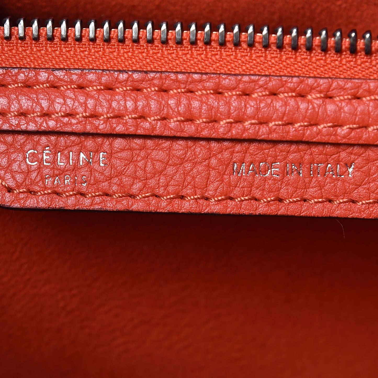 Drummed Calfskin Mini Luggage Coquelicot