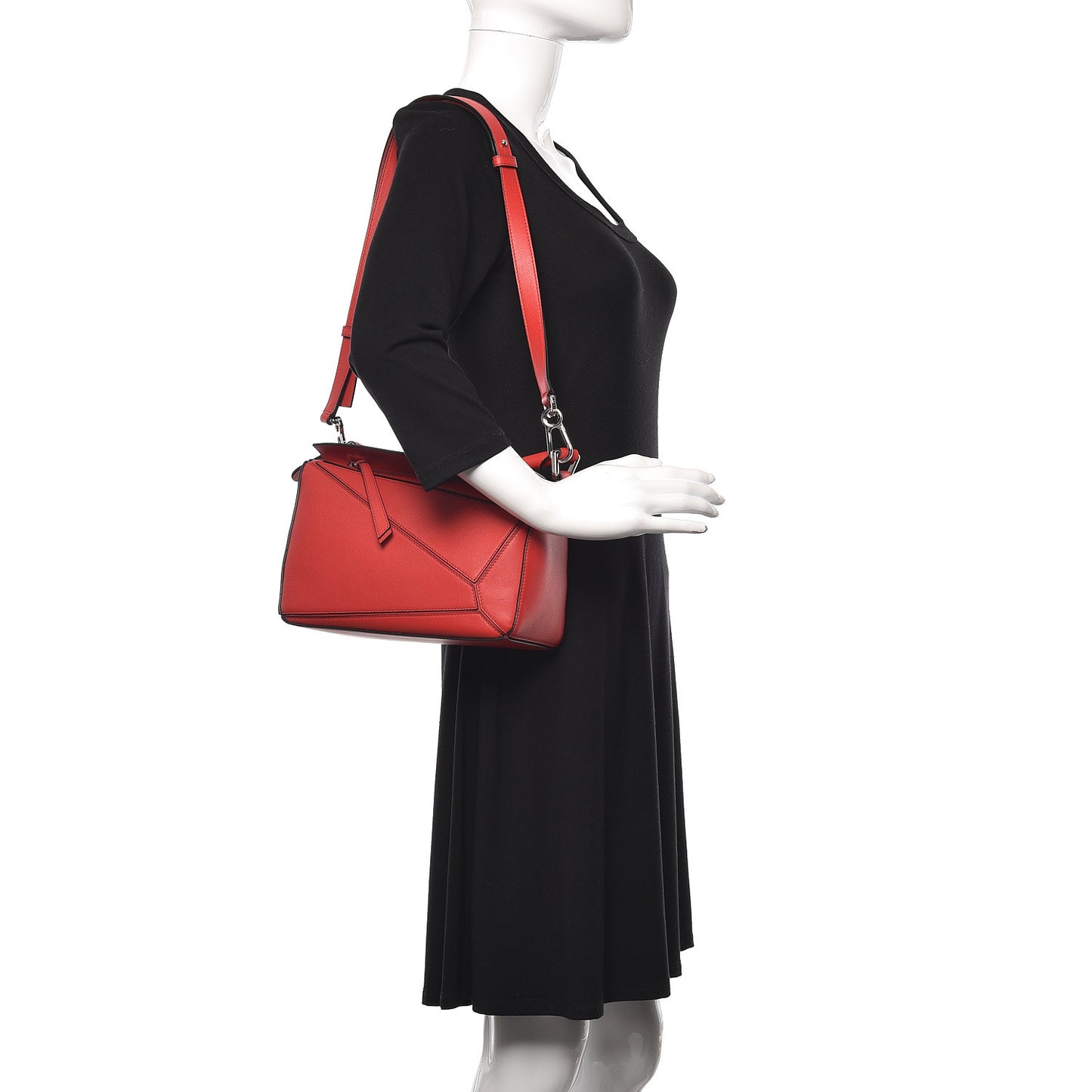 Calfskin Small Puzzle Bag Scarlet