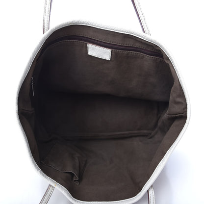 Dolce & Gabbana Canvas Leopard Print Medium Tote White 5 of 8