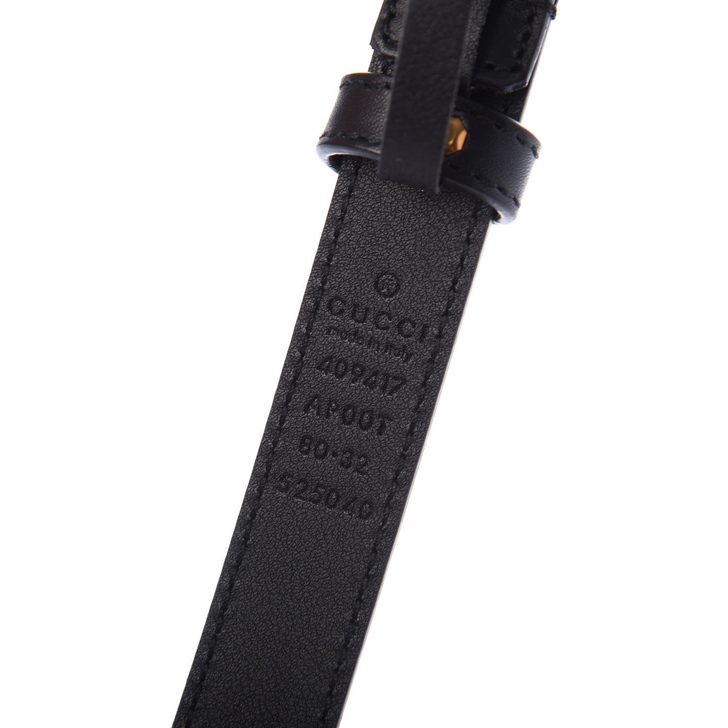 Calfskin Double G 20mm Belt 80 32 Black