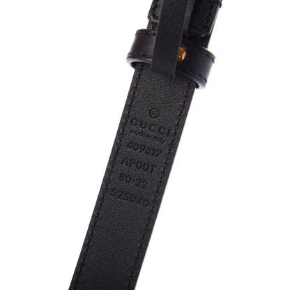 Gucci Calfskin Double G 20mm Belt 80 32 Black 3 of 5