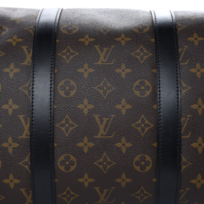 Louis Vuitton Monogram Macassar Keepall Bandouliere 55 9 of 13