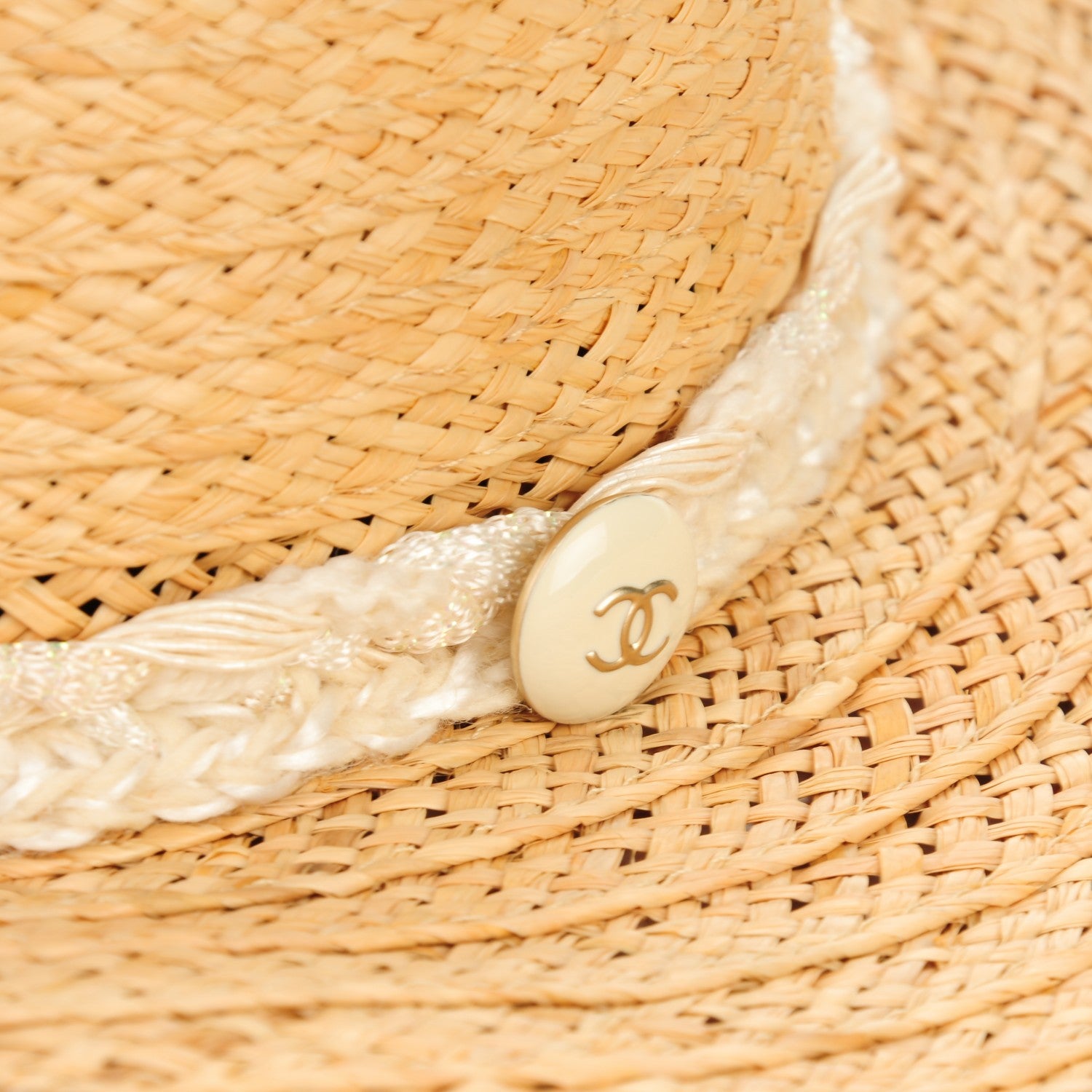 Chanel Straw CC Floppy Hat 57 Beige 5 of 10