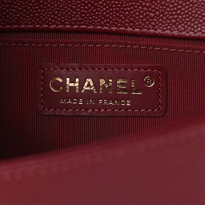 Chanel Caviar Quilted Small Boy Flap Burgundy 6 of 9