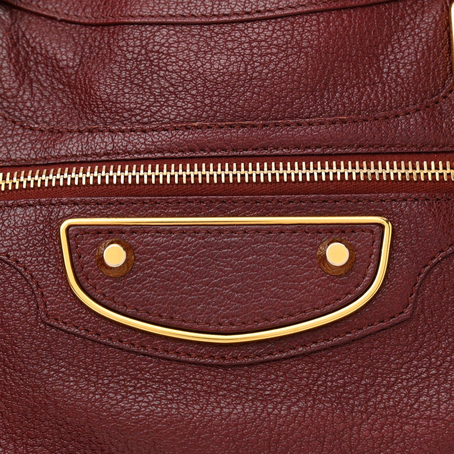 Balenciaga Chevre Gold Metallic Edge Hardware Velo Bordeaux 8 of 15