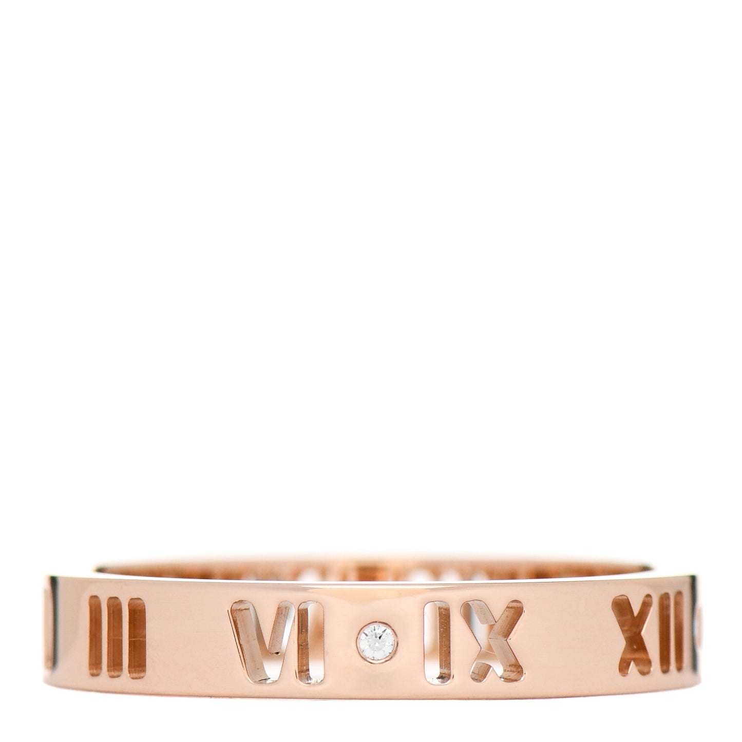 18K Rose Gold Diamond Atlas Pierced Ring 57 8