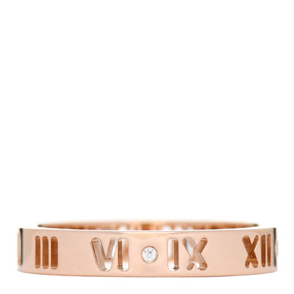 Tiffany 18K Rose Gold Diamond Atlas Pierced Ring 57 8 1 of 5