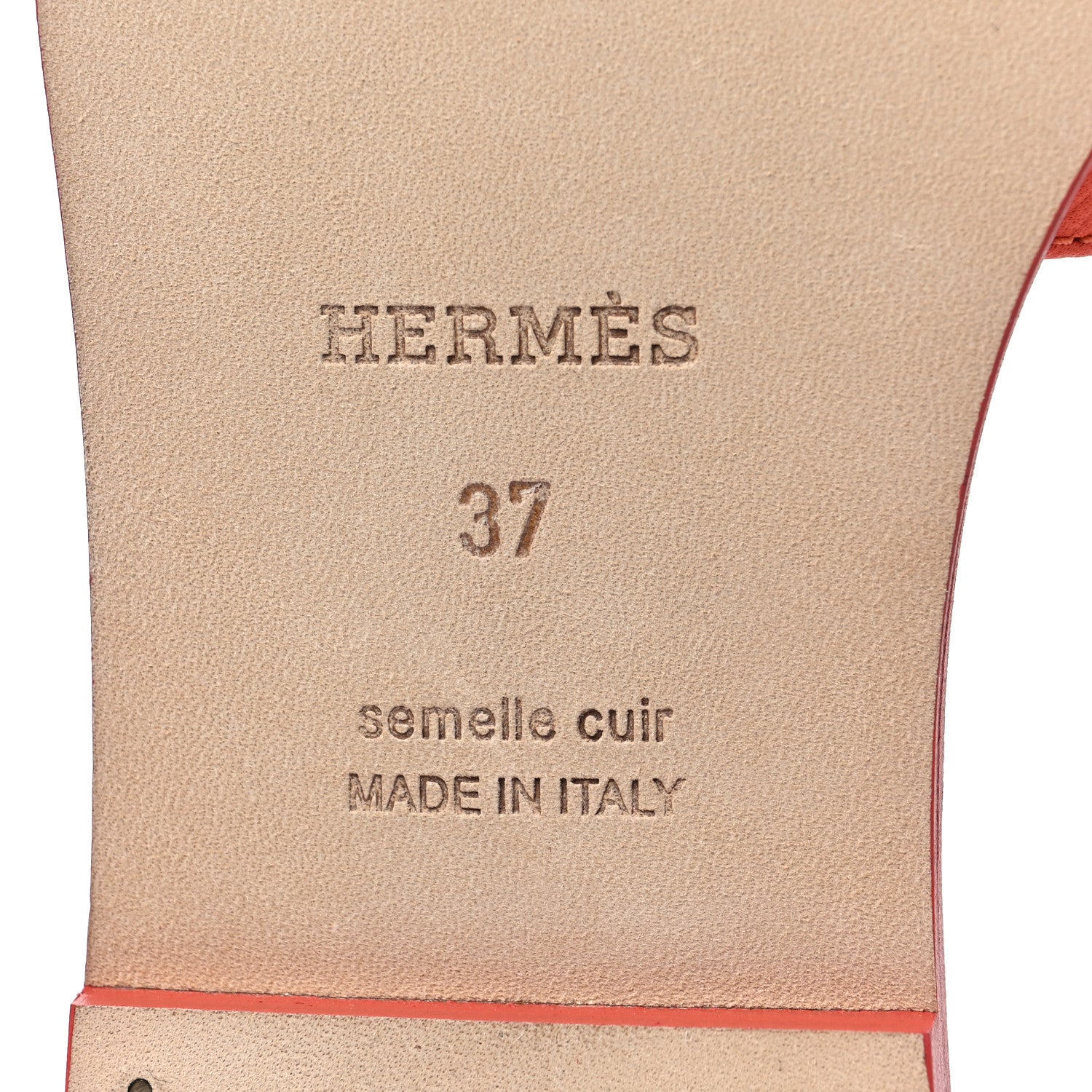 Hermes Epsom Oran Sandals 37 Orange Poppy 6 of 9