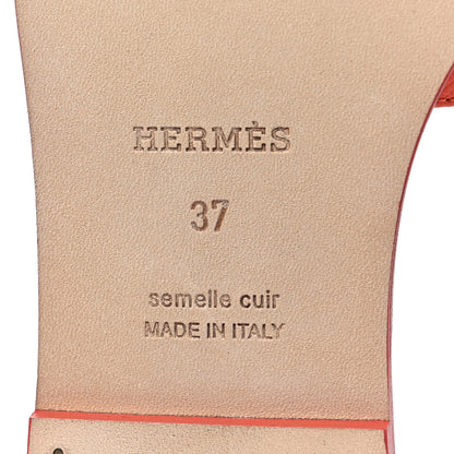 Hermes Epsom Oran Sandals 37 Orange Poppy 6 of 9