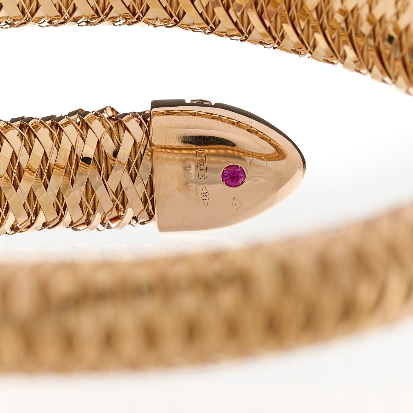 18K Rose Gold Diamond Primavera Coiled Wrap Bracelet