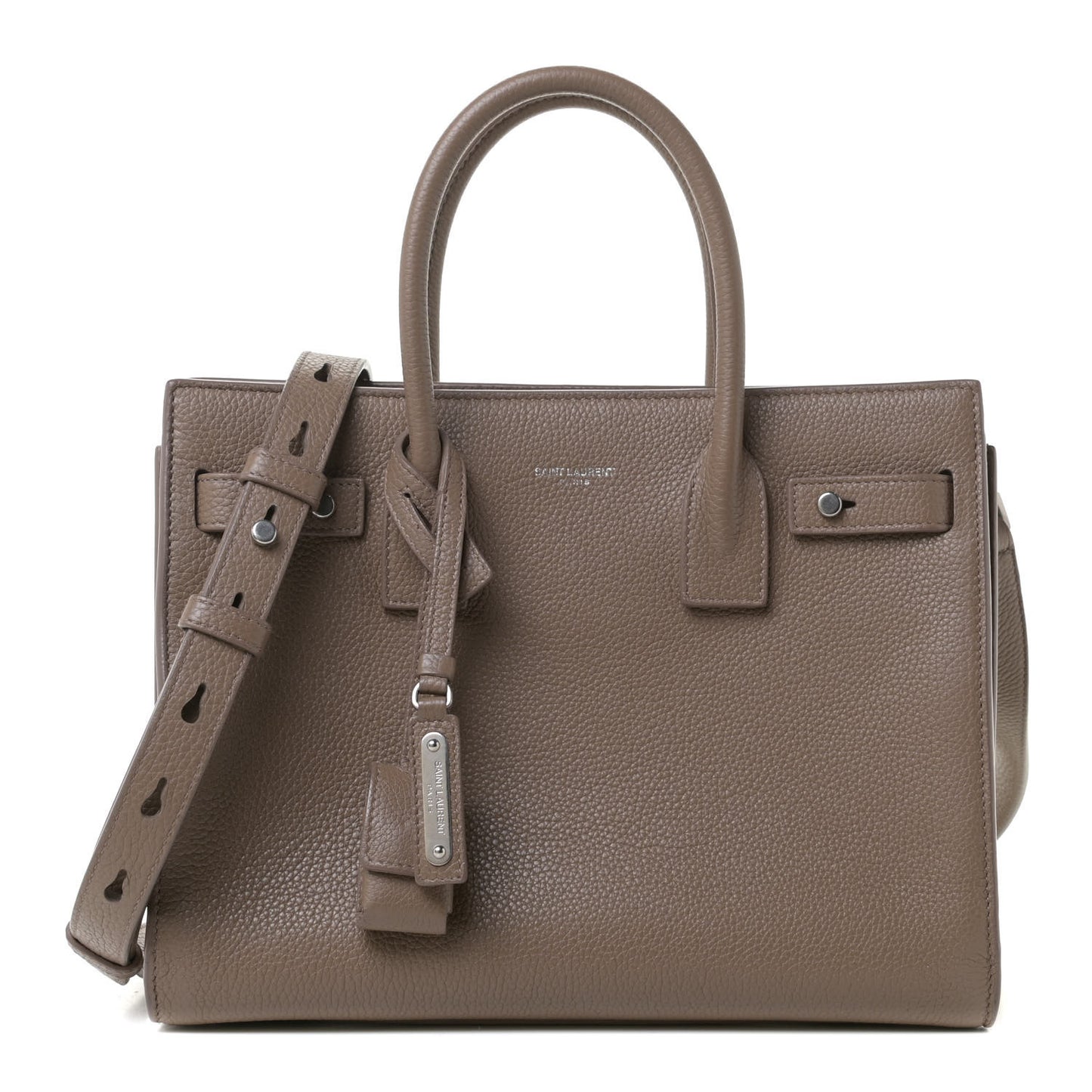 Grained Calfskin Baby Sac De Jour Souple Taupe