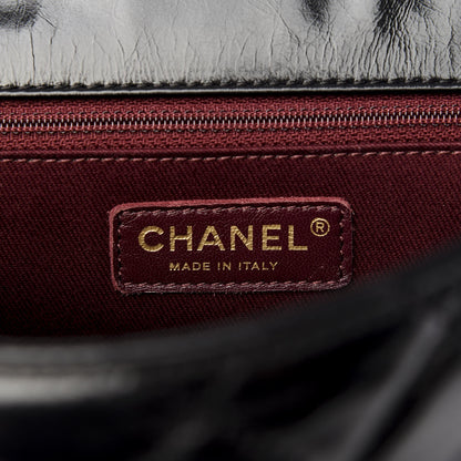 Chanel Glazed Calfskin Castle Rock Medium Flap Black 6 of 7