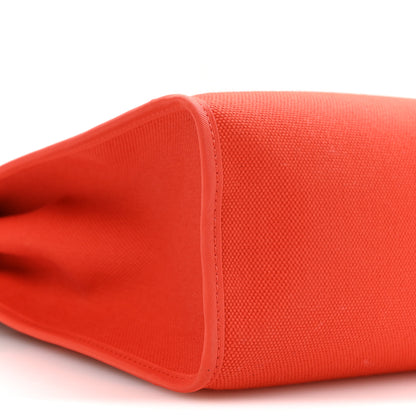 Hermes Vache Hunter Toile Herbag Zip 31 Capucine Rouge H 10 of 11