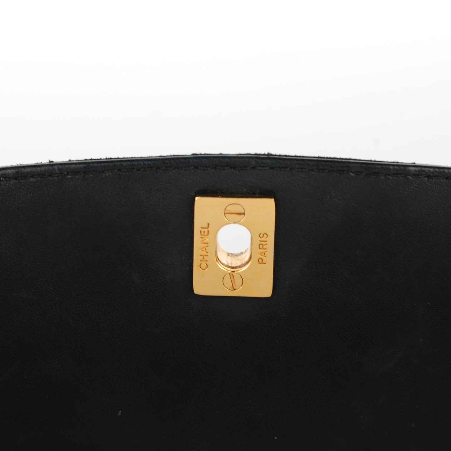 Lambskin Quilted Flap Shoulder Bag Black