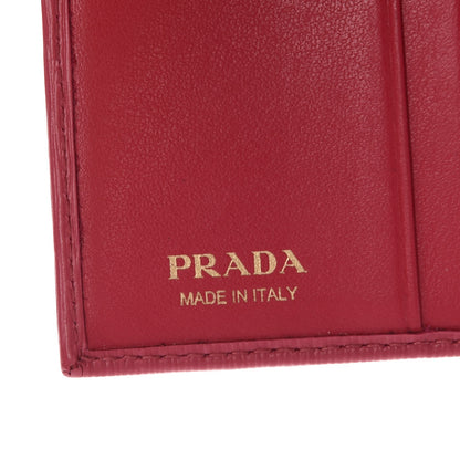 Prada Vitello Move Tri-Fold Compact Wallet Peonia 6 of 6