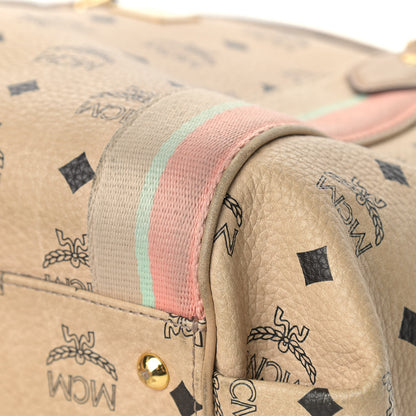 MCM Visetos Striped Tote Beige 9 of 20