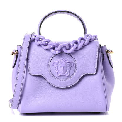 Versace Calfskin Medusa Small Top Handle Handbag Lilac 1 of 4