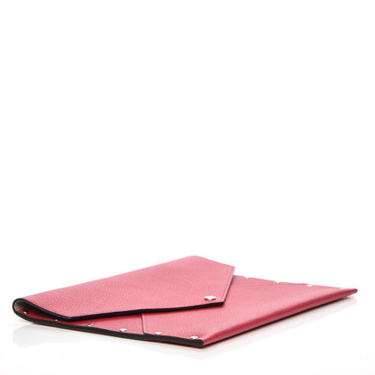 Louis Vuitton Cuir Rivets Enveloppe Fuchsia 4 of 6