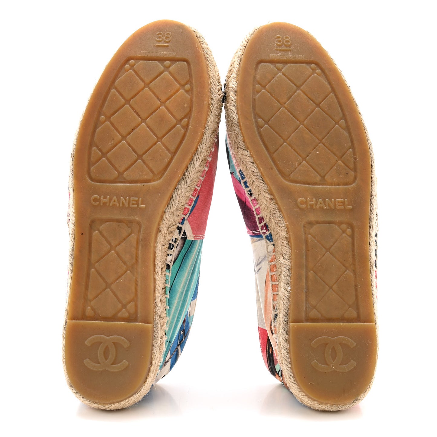 Fabric Patent CC Espadrilles 38 Multicolor Black