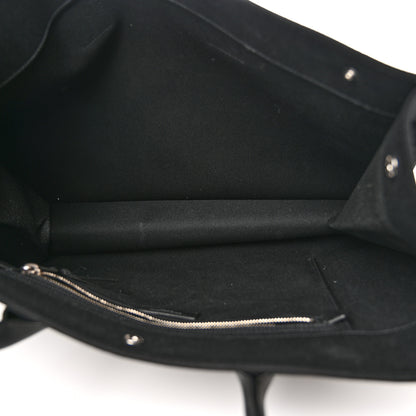 Saint Laurent Linen Calfskin Rive Gauche Tote Black 5 of 9