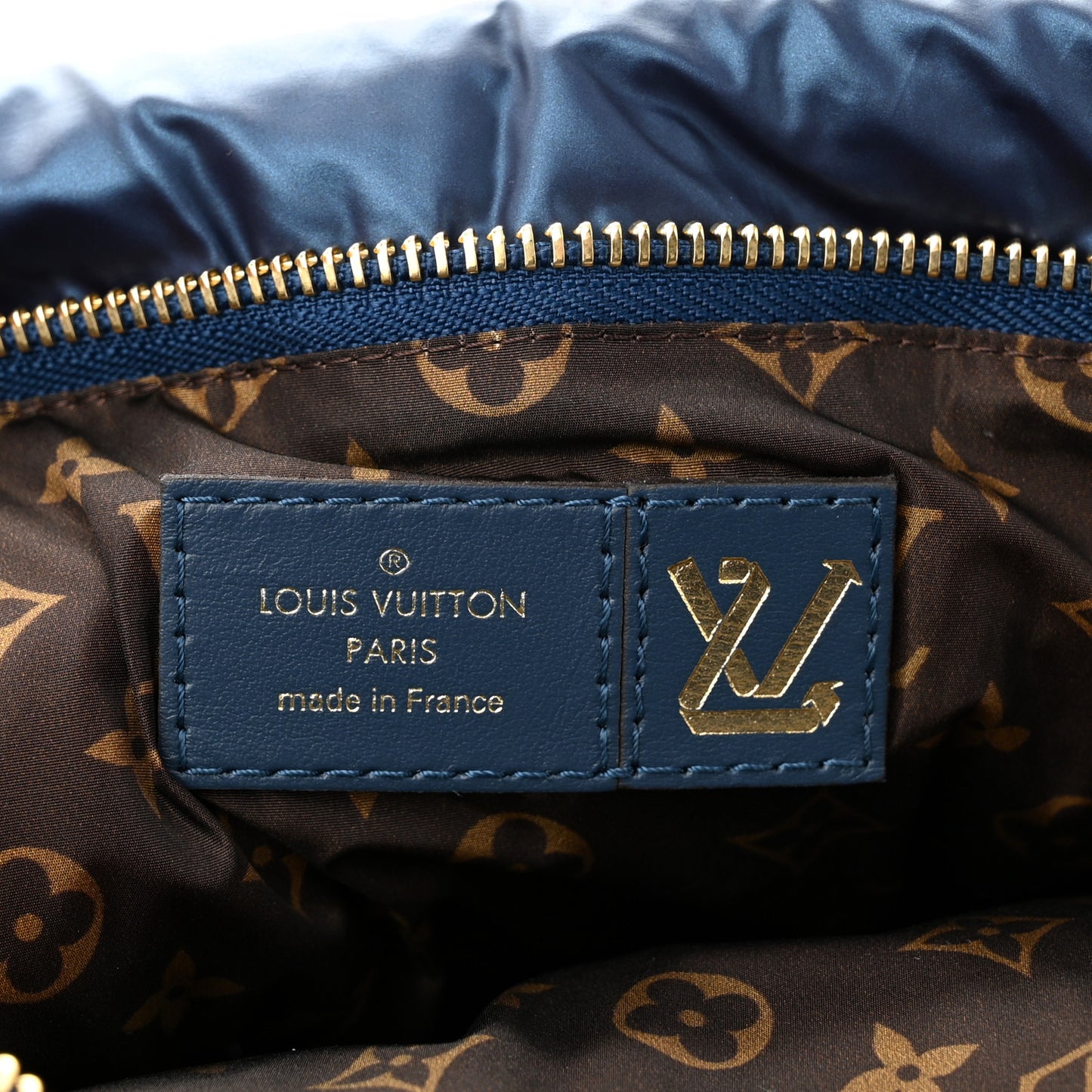 Econyl Monogram Pillow Maxi Multi Pochette Accessories Navy Silver