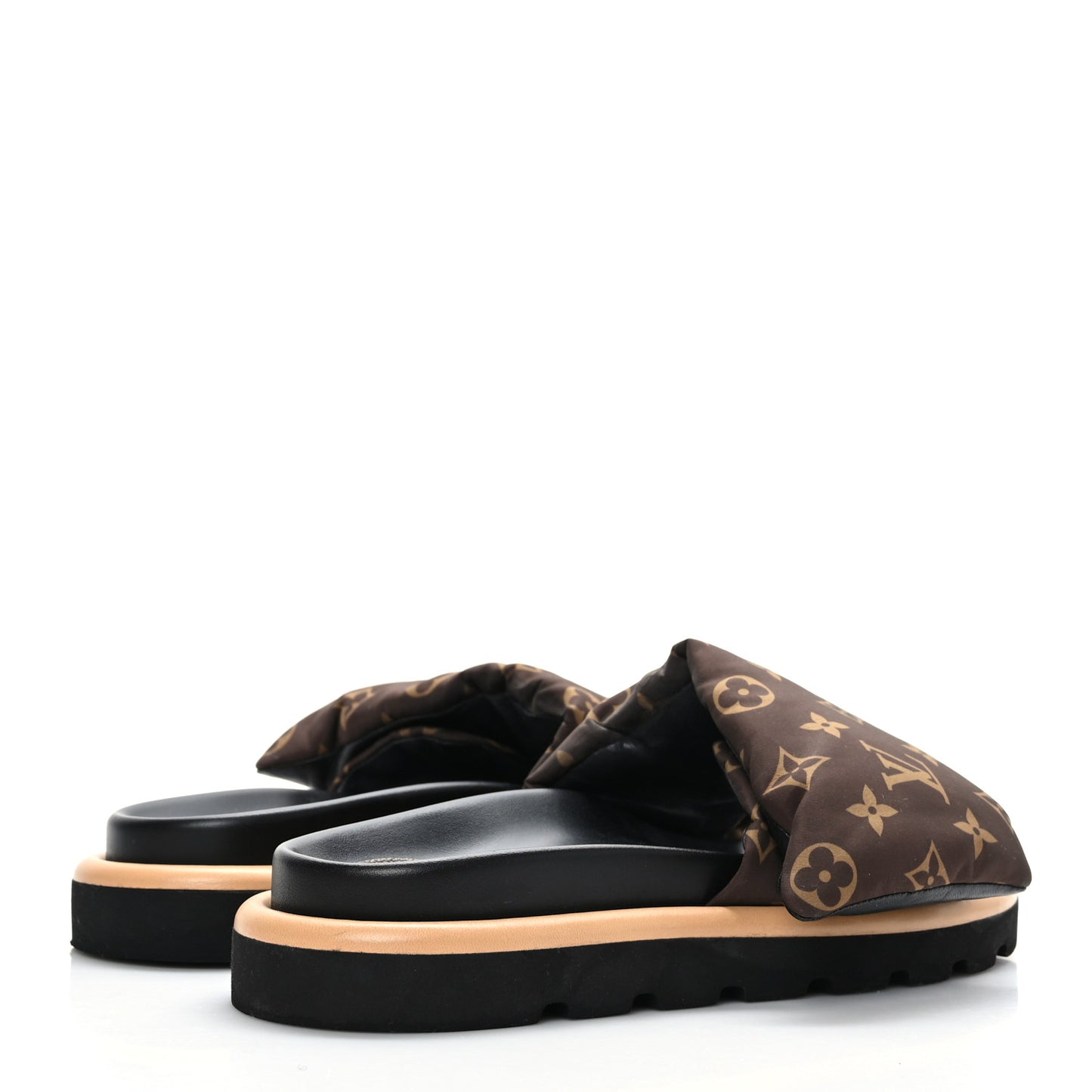 Nylon Monogram Pool Pillow Comfort Mule 40 Cacao Brown