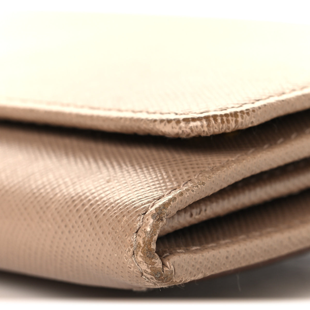 Saffiano Metal Continental Flap Wallet Cammeo