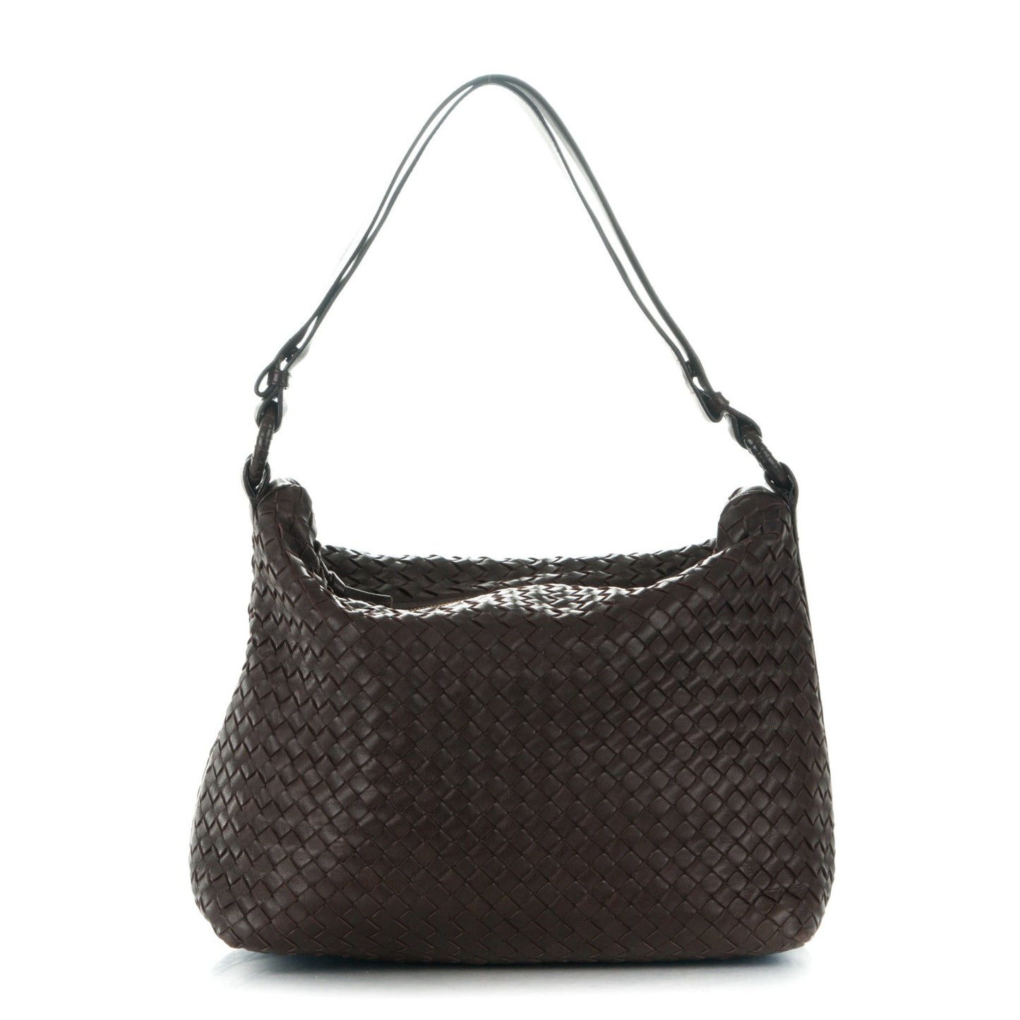 Nappa Intrecciato Hobo Ebano