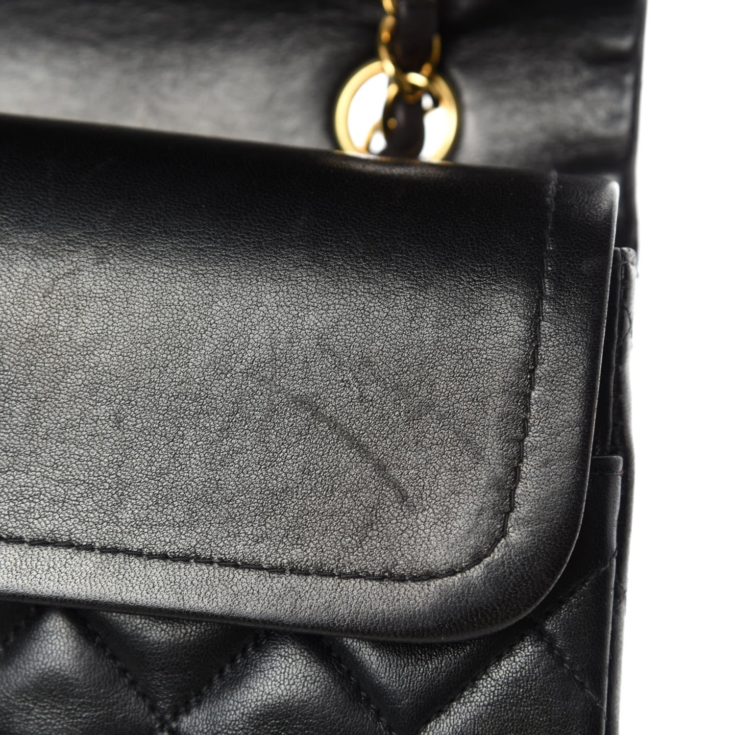 Chanel Lambskin Quilted Medium Double Flap Black 11 of 15