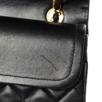 Chanel Lambskin Quilted Medium Double Flap Black 11 of 15