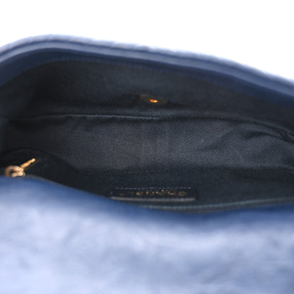 Chanel Calfskin Chevron Quilted Small Surpique Flap Navy 5 of 10