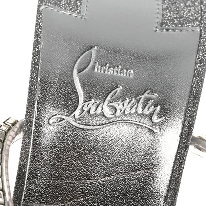 Christian Louboutin PVC Crystal Just Queen 100 Sandals 40 Silver 9 of 11