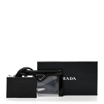 Prada Vernice PVC Card Holder Black 7 of 7