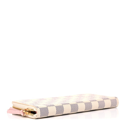 Louis Vuitton Damier Azur Clemence Wallet Rose Ballerine 4 of 7