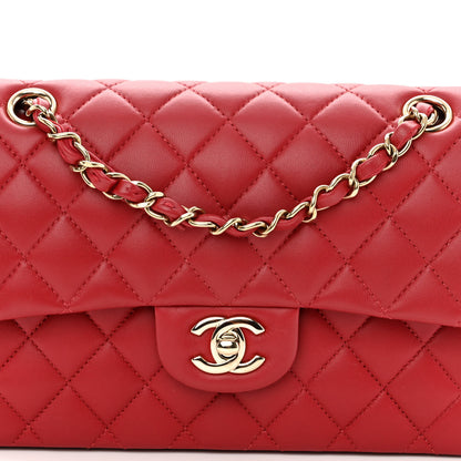 Chanel Lambskin Quilted Small Double Flap Red 8 of 10