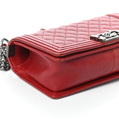 Chanel Caviar Quilted Medium Boy Flap Red 8 of 9