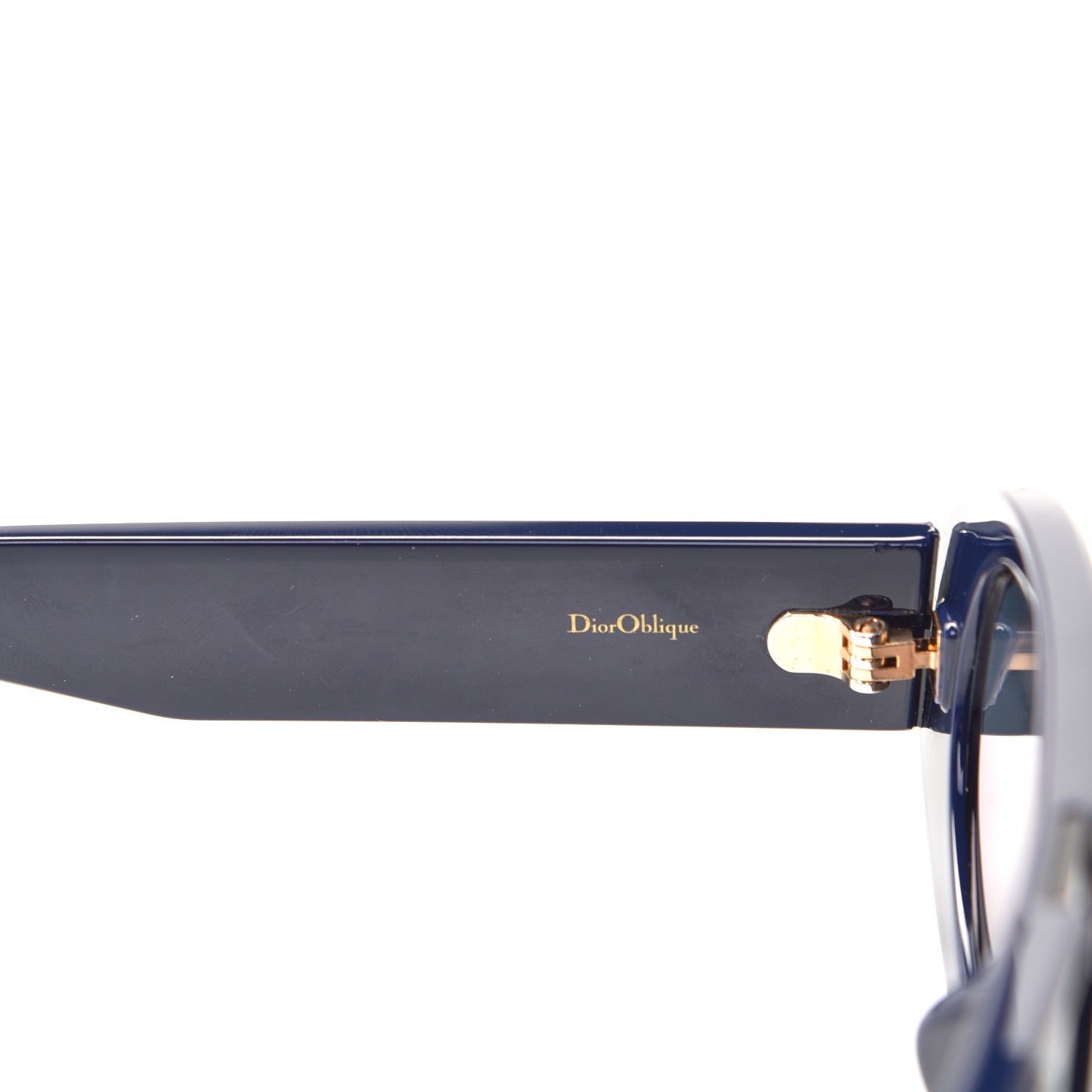 Christian Dior Acetate Oblique Oval Sunglasses Navy 6 of 7