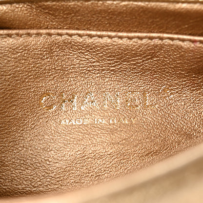 Chanel Metallic Lambskin Quilted Mini Camellia Flap Gold 6 of 11