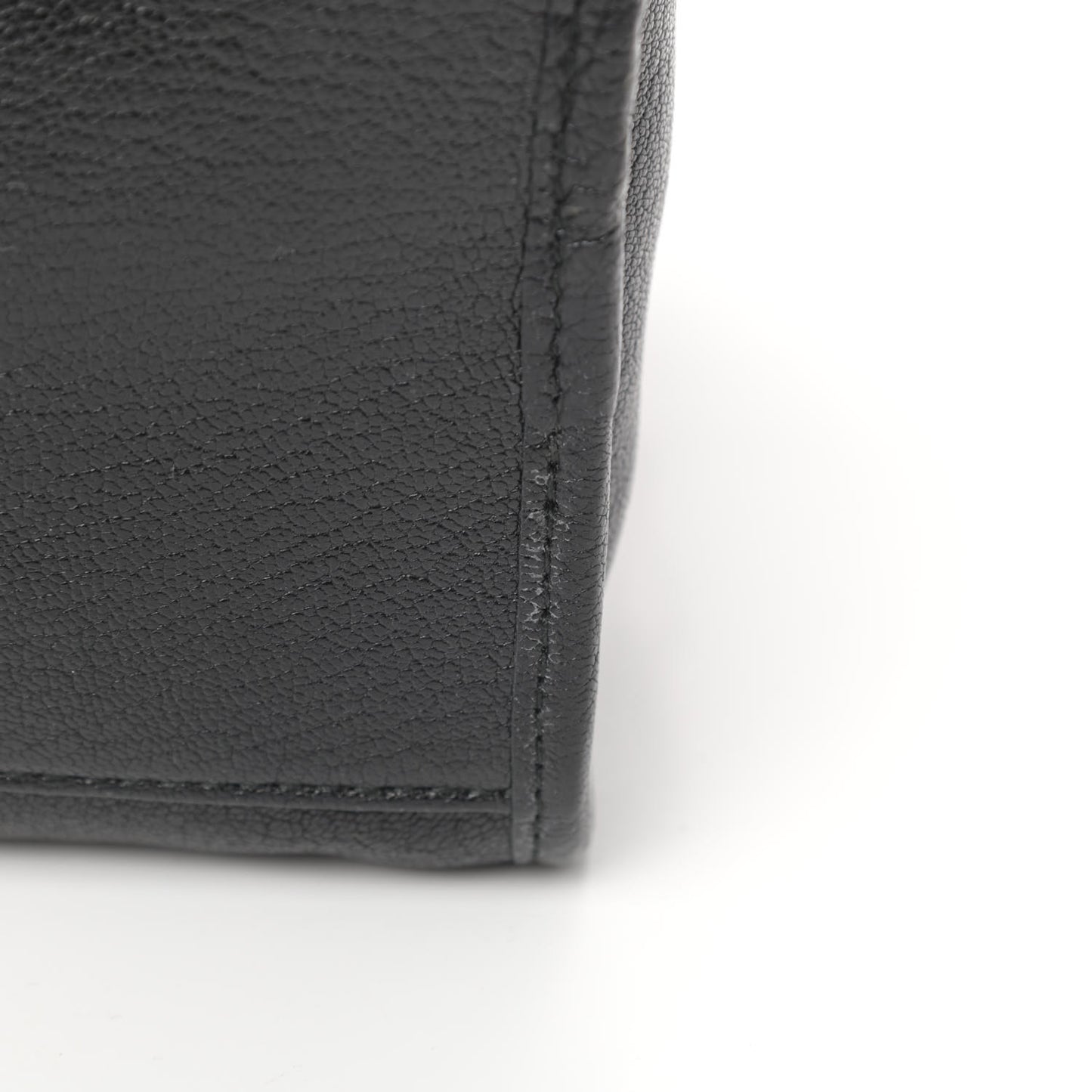 Chevre Silver Metallic Edge Hardware City Black