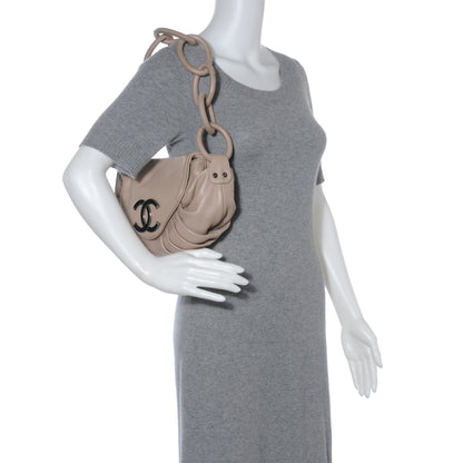 Chanel Lambskin Pleated Flap Bag Taupe 2 of 7