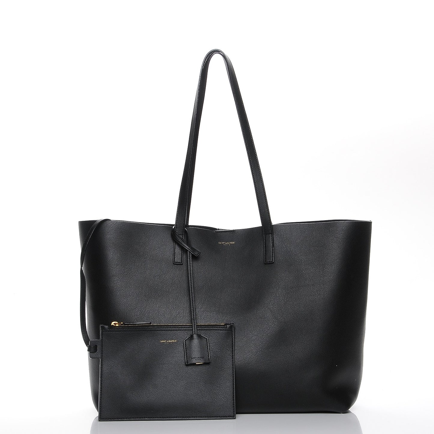 Calfskin Large Shopping Tote Black