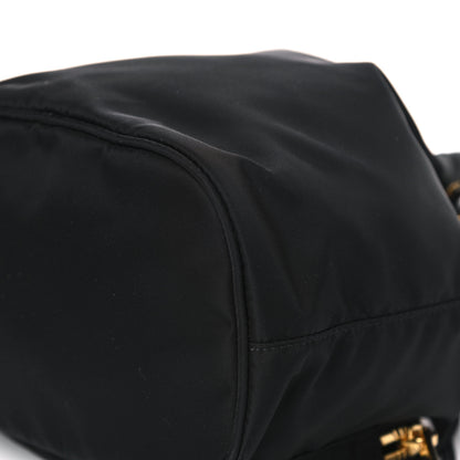 Prada Saffiano Tessuto Nylon Mini Bucket Crossbody Bag Black 11 of 12