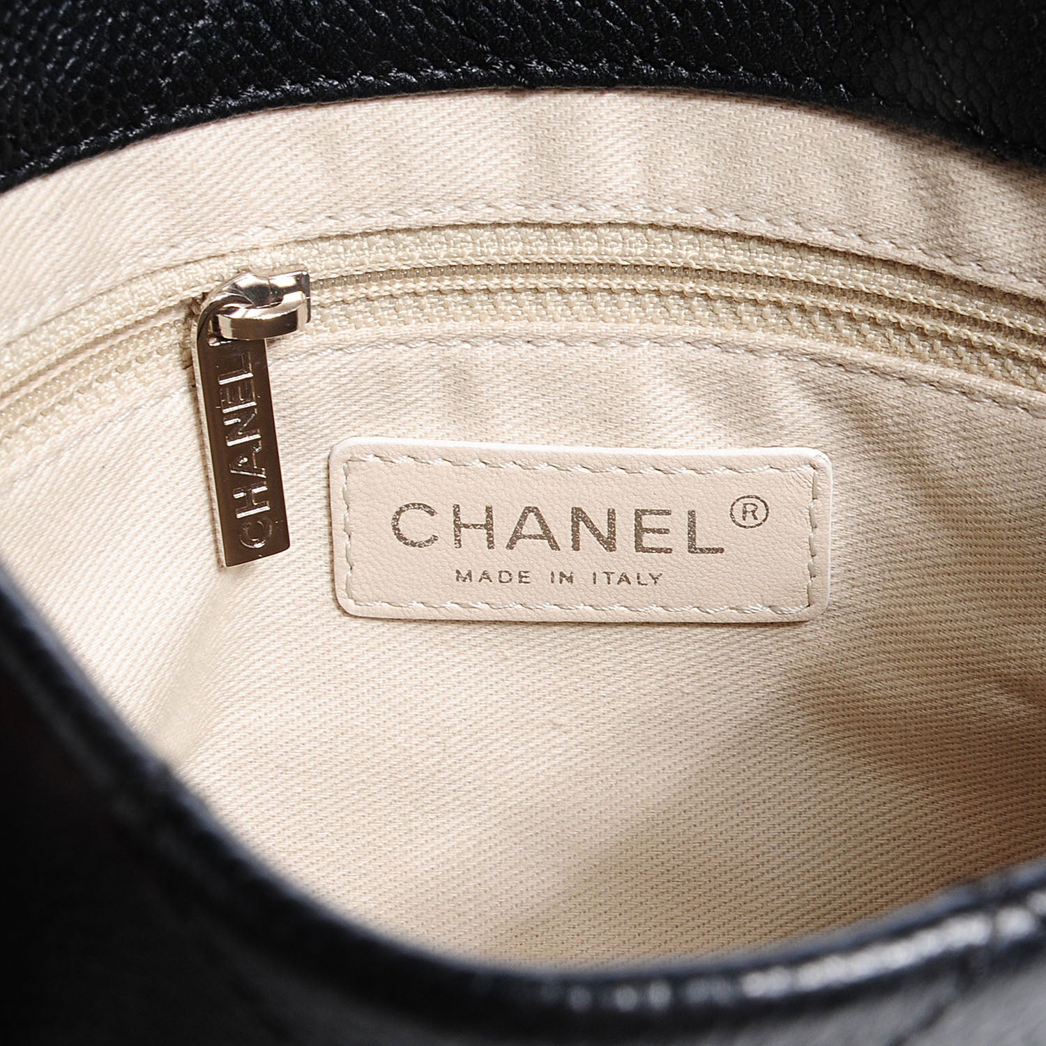 Chanel Grained Calfskin CC Pocket Flat Cross Body Bag Black 6 of 7