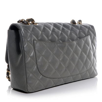 Chanel Caviar Jumbo Single Flap Grey 3 of 8