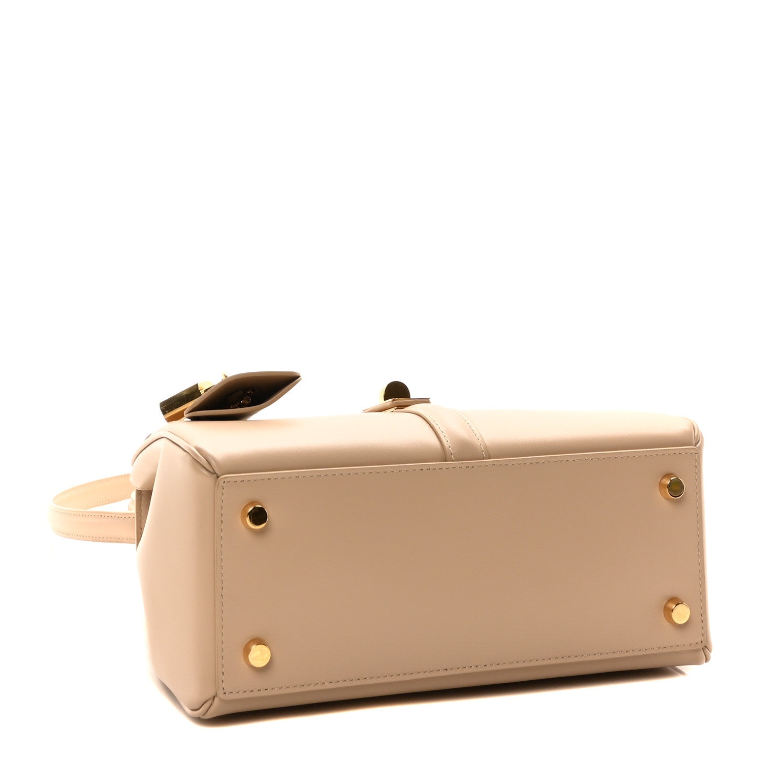 Celine Satinated Calfskin Small 16 Top Handle Bag Nude 4 of 10