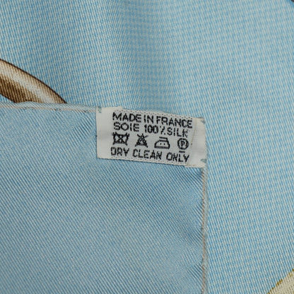 Hermes Silk Projets Carres Scarf 90 Bleu Ciel 12 of 14